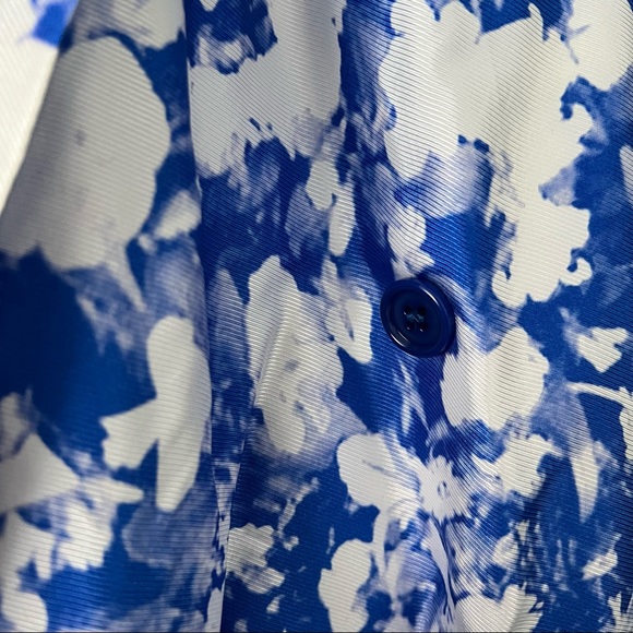 Dries Van Noten Blue Wrap Midi Floral Dress - Picture 4 of 8